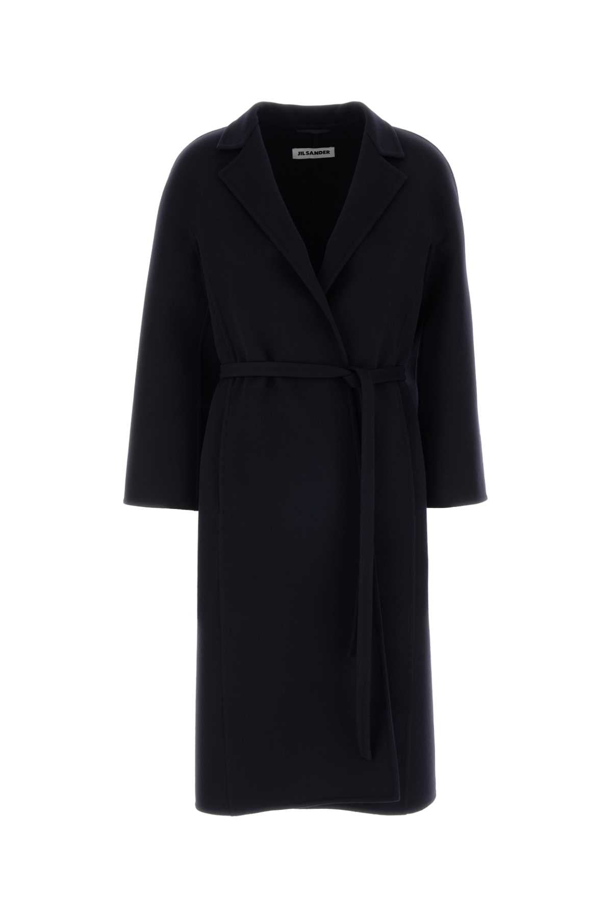 Wool Wrap Coat — Black