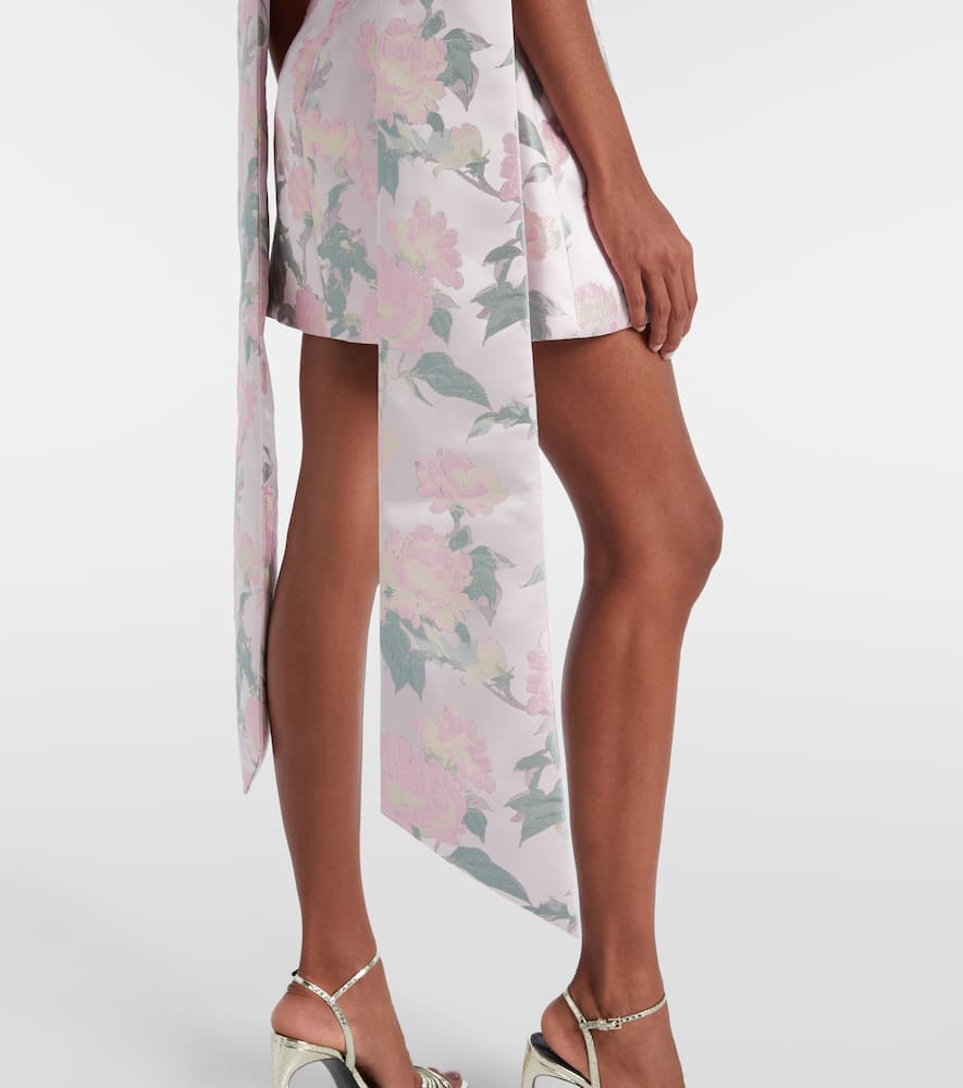 Gita floral brocade minidress