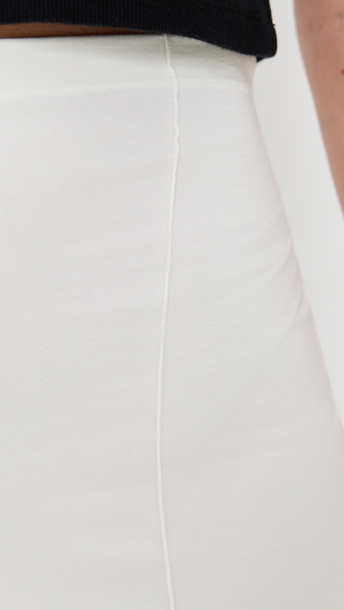 Ponte Knit Wide Leg Pants Off White