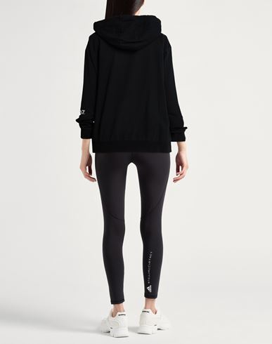Woman Sweatshirt Black Size L Cotton, Elastane