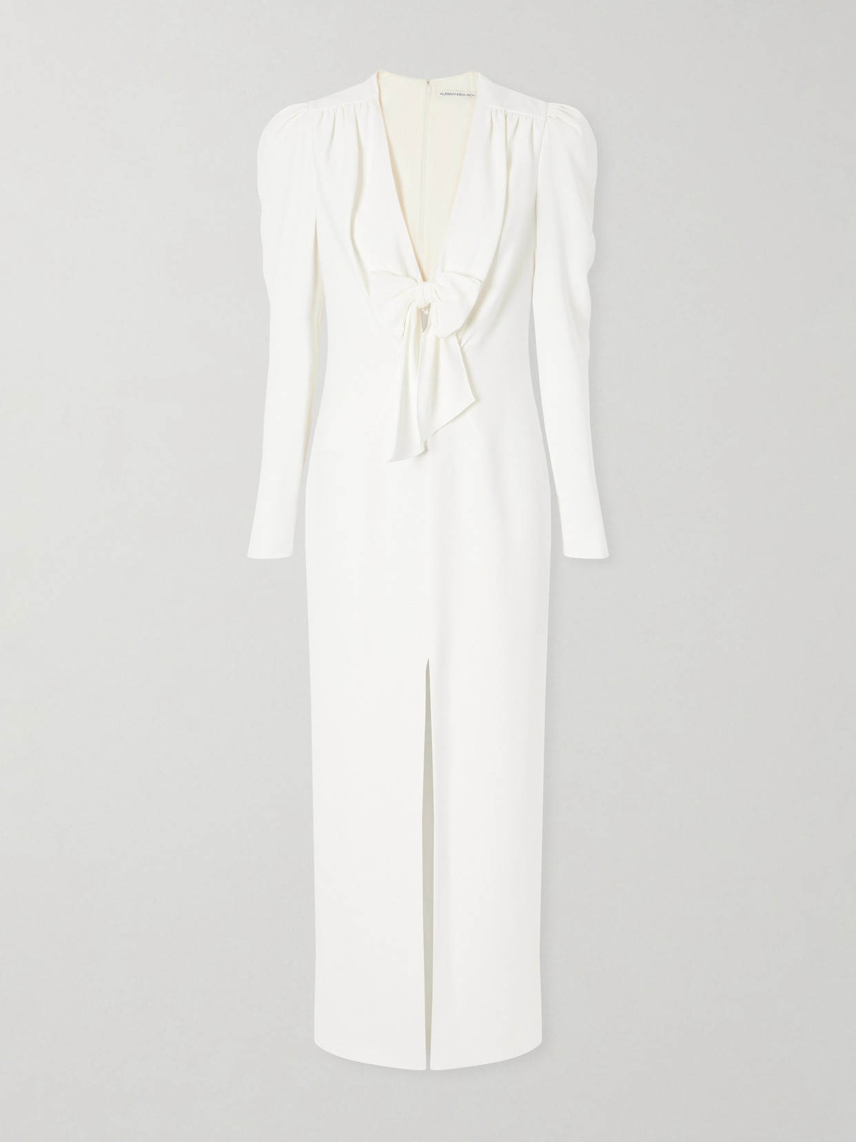 Bow-detail Cady Midi Dress - White