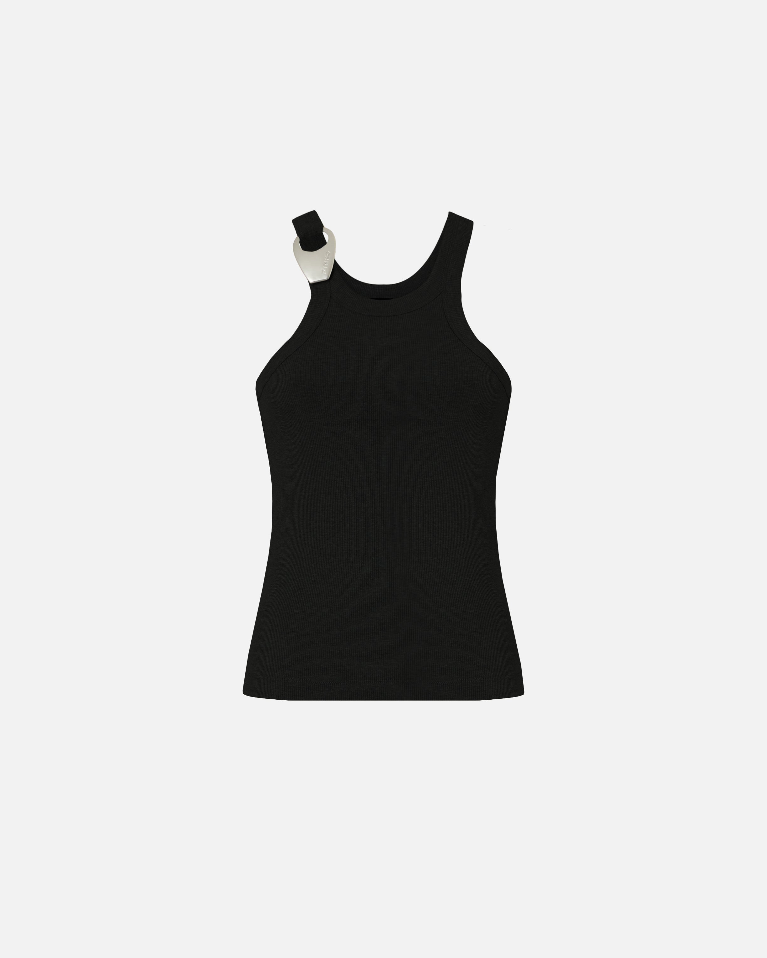 Vest top with pendant buckle - L