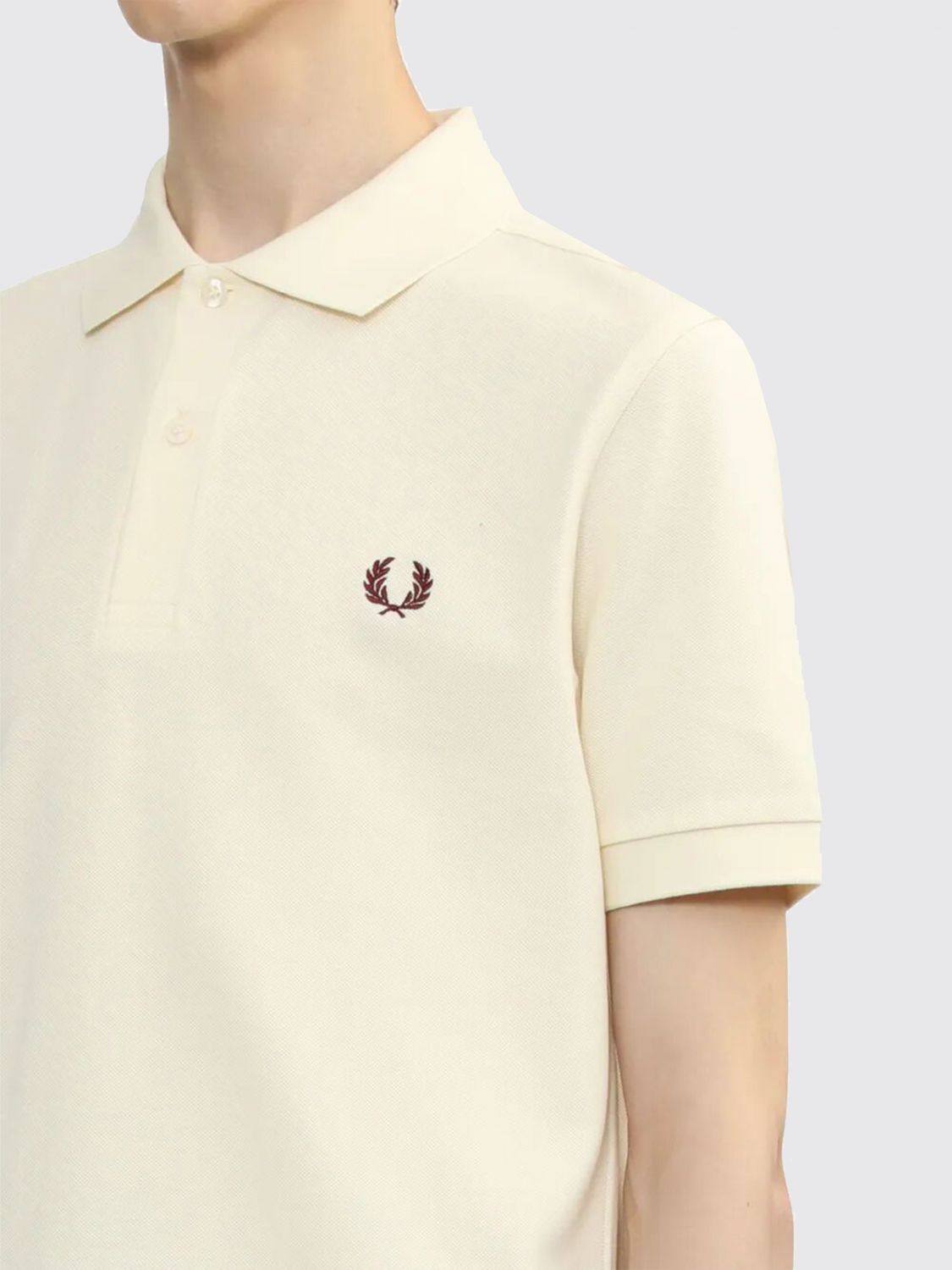 Polo Shirt Men color Ecru