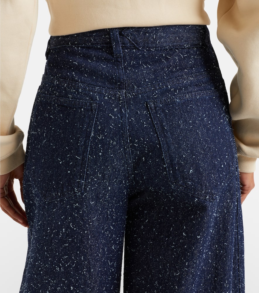 Logo barrel-leg jeans