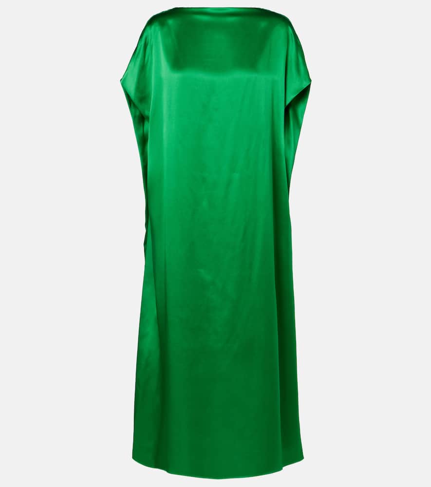 Silk satin midi dress