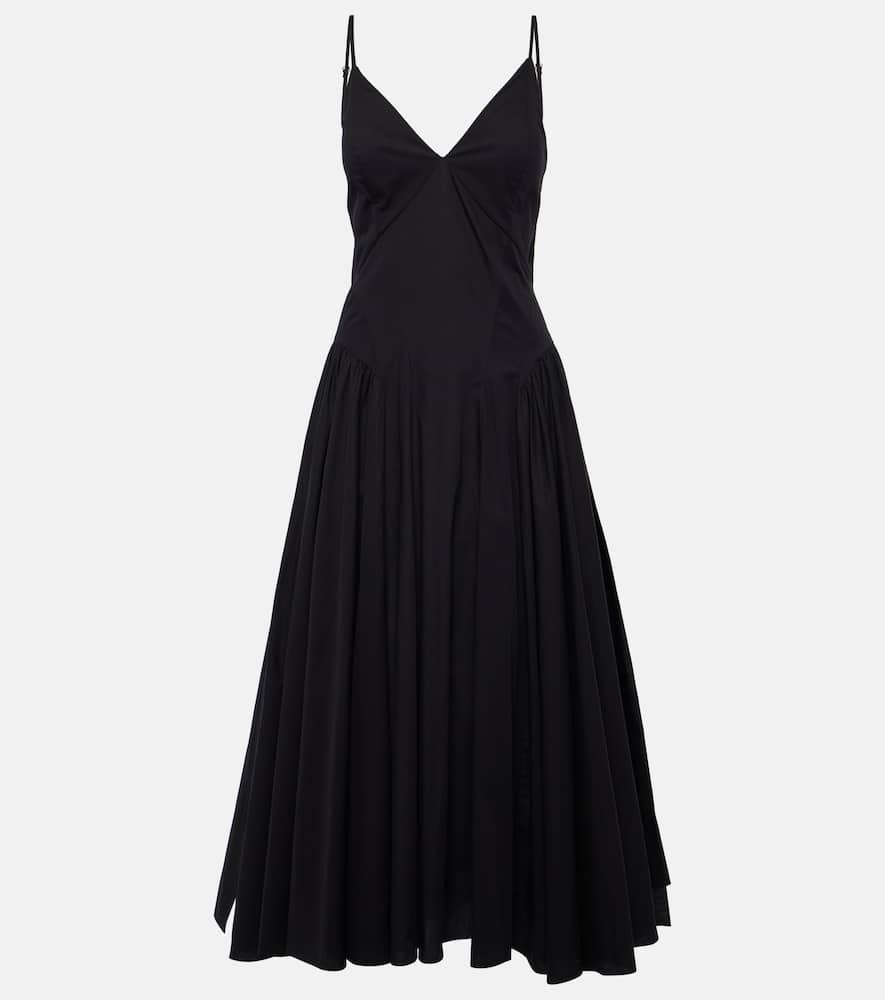 Solene cotton poplin midi dress