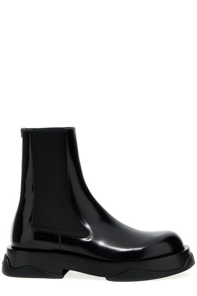 Jil Sander Logo Debossed Ankle Boots