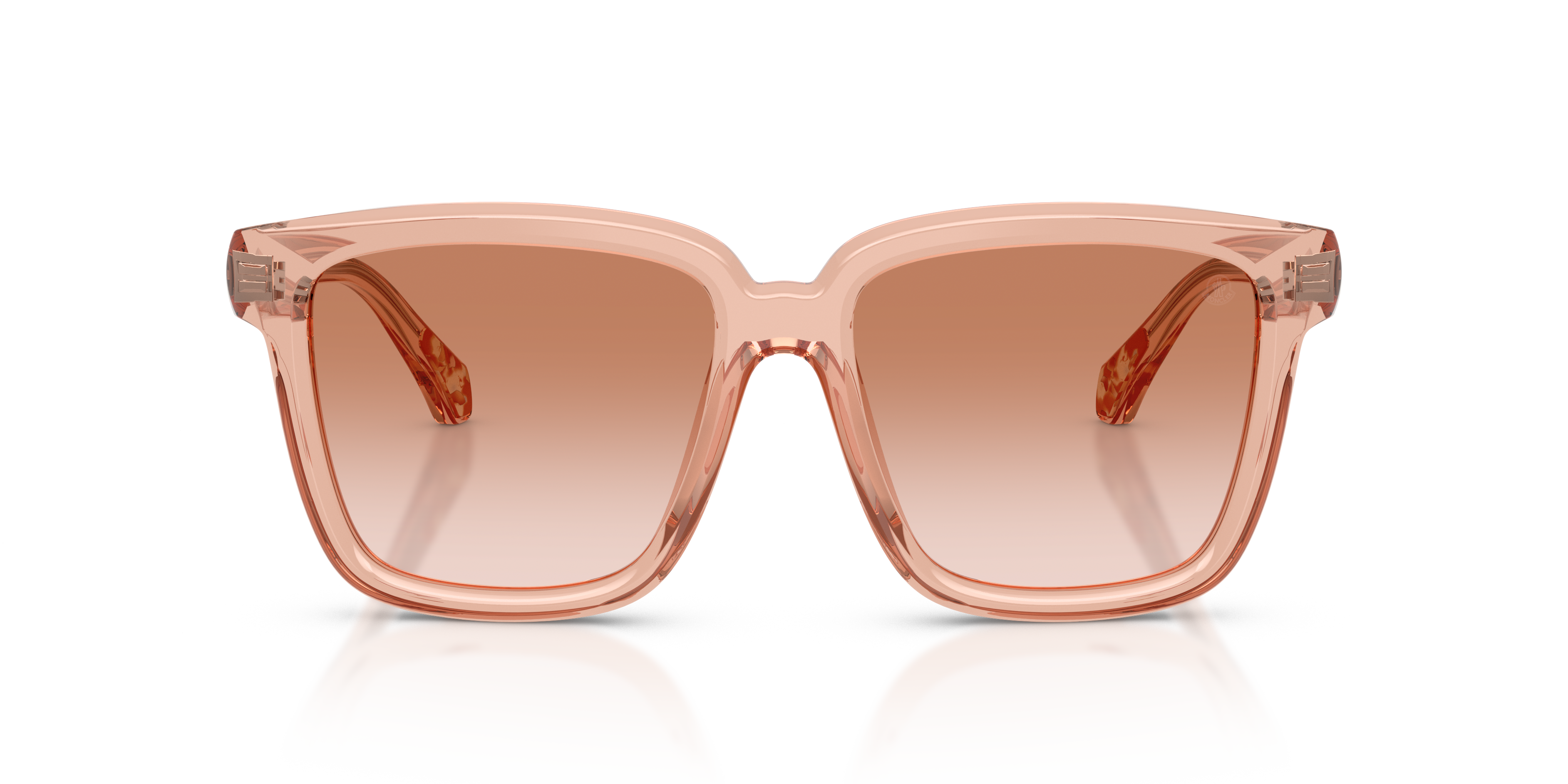 Moncler Unisex Moncler ME6026 CLASICO 304513 Gafas de sol Acetato Rosa Marrón Pillow Normal Matizado