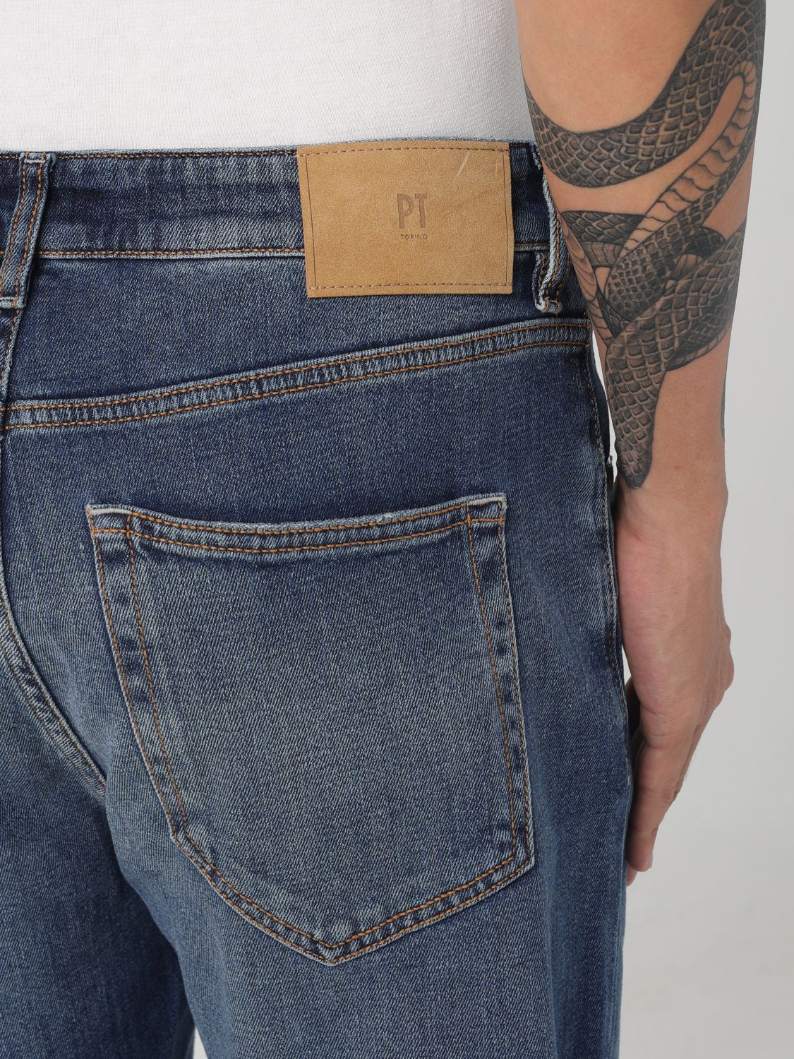 Mid-rise slim-fit jeans - Blue