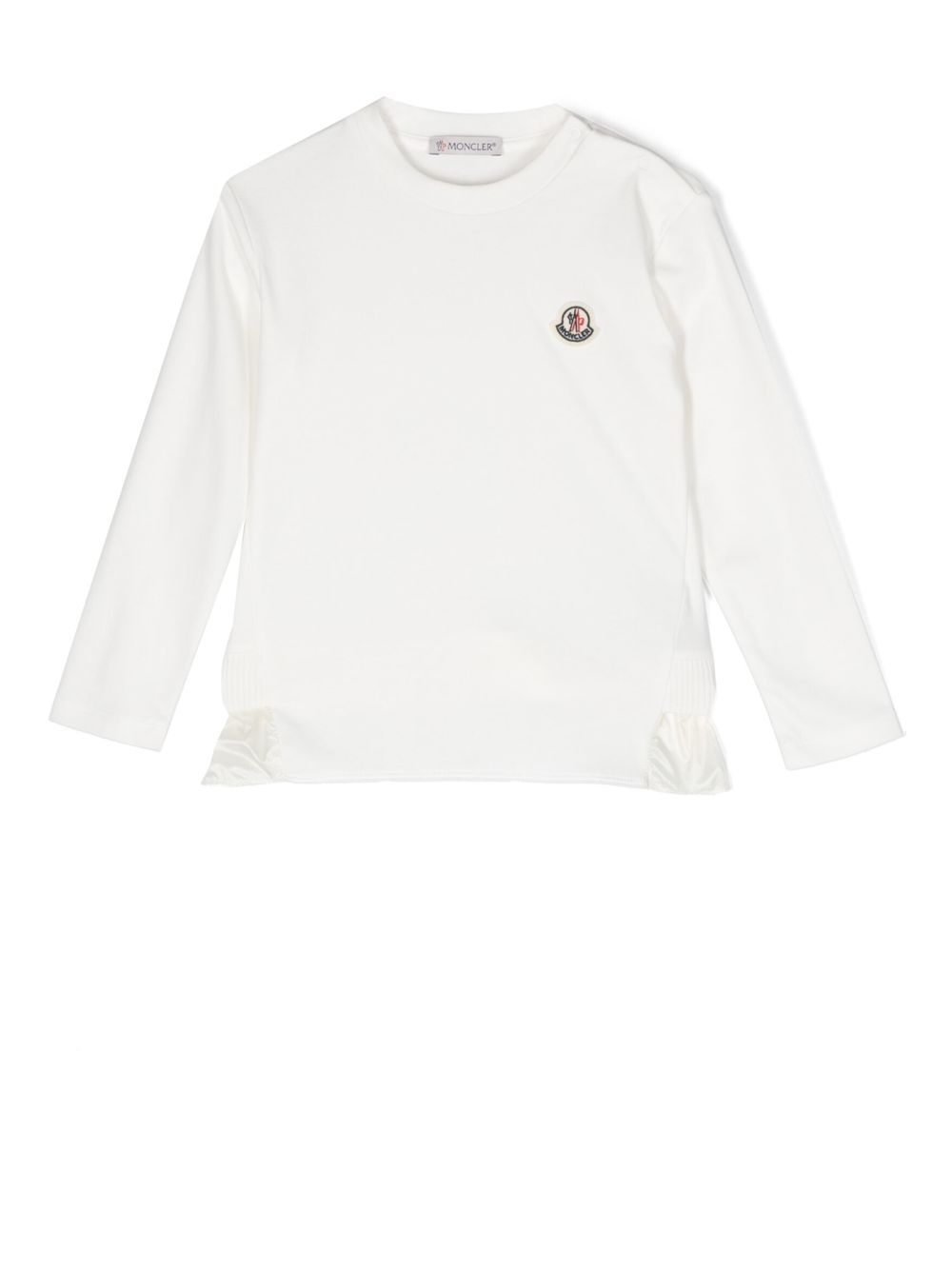 Logo-patch cotton T-shirt - White