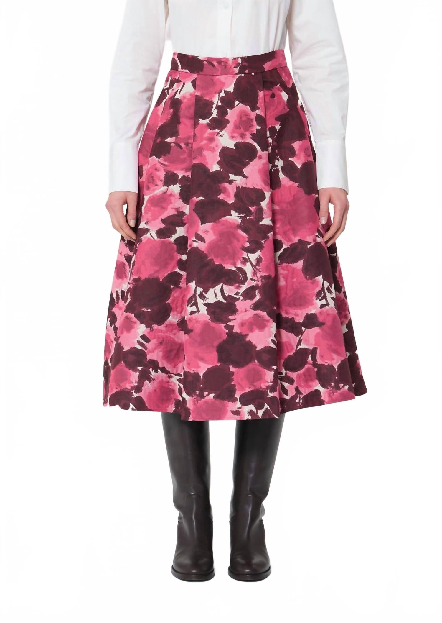 Joe Midi Skirt In Craie