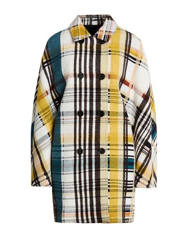 Woman Coat White Size 4 Wool, Cotton, Viscose