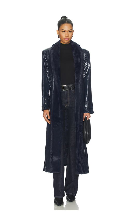 MADISON THE LABEL Max Coat in Navy. L. Also in M, S