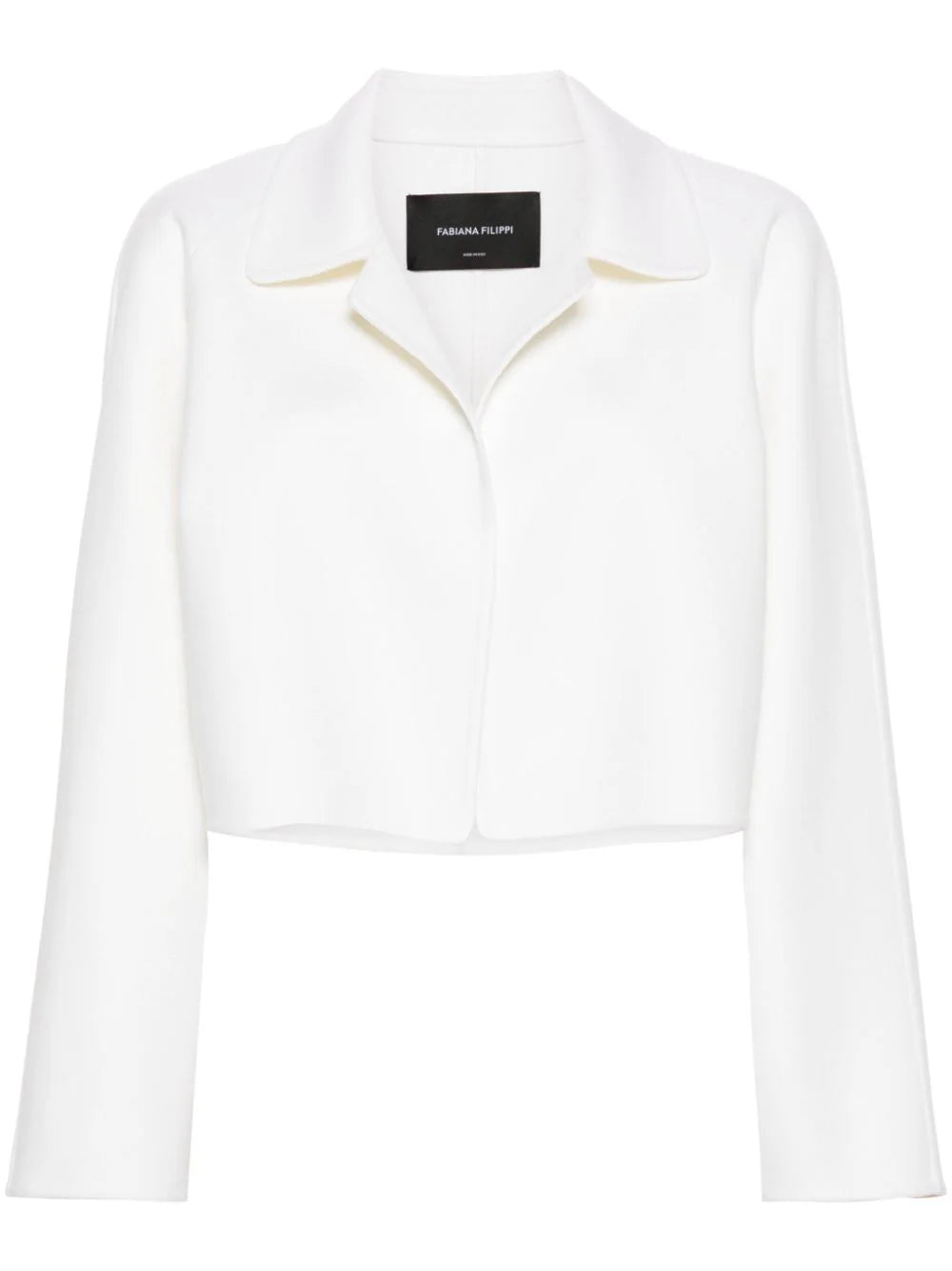 Felted Virgin Wool-Cashmere Jacket — White