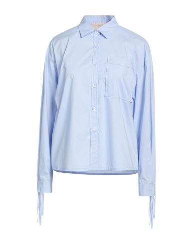 Woman Shirt Sky blue Size 6 Cotton