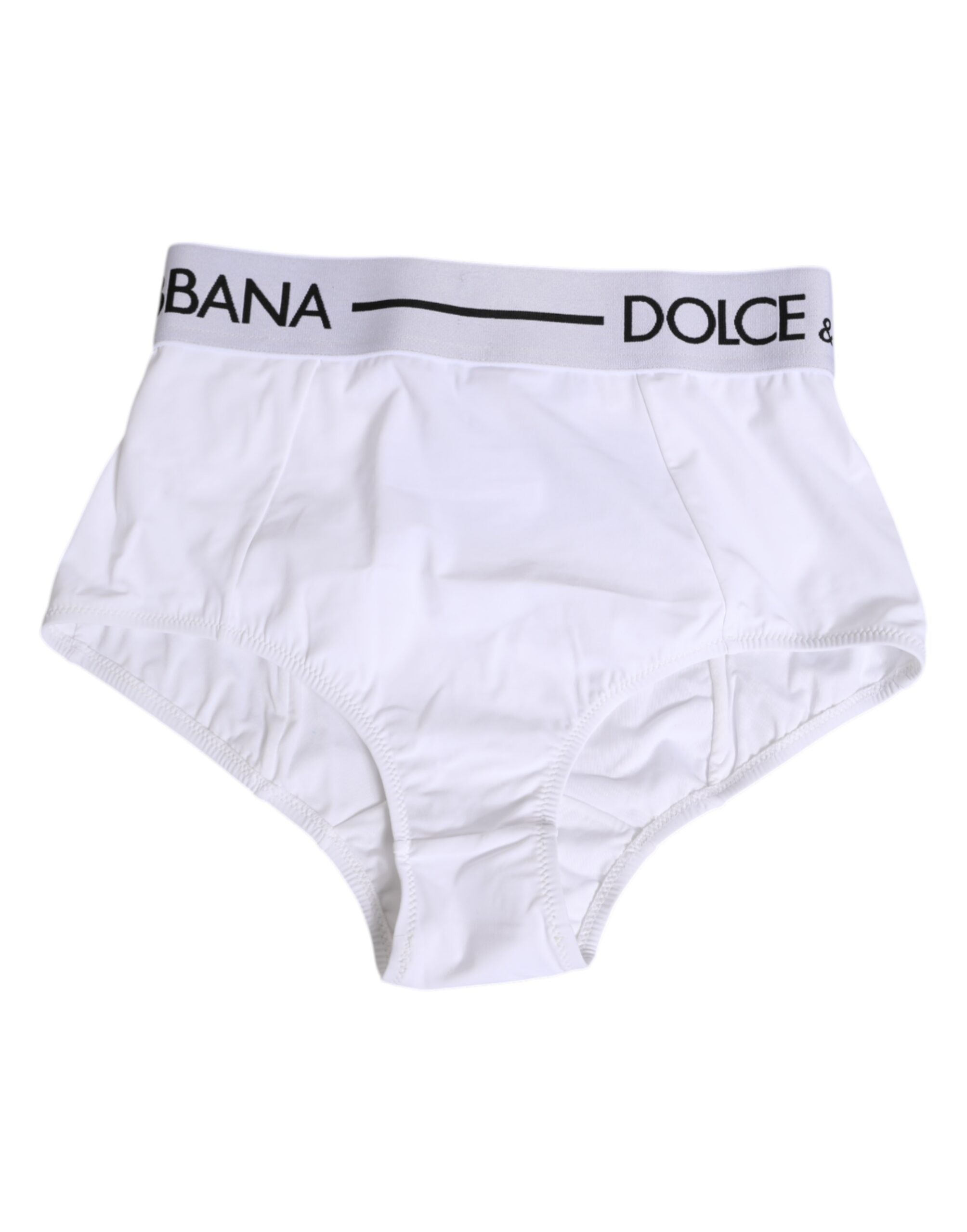 Logo Waistband Briefs — White