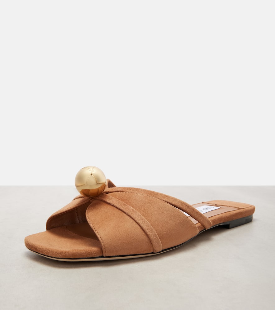 Siva suede slides