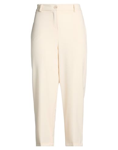 Woman Pants Cream Size M Polyester, Viscose, Elastane