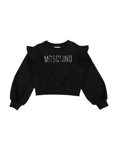 Kid Girl Sweatshirt Black Size 12 Cotton, Elastane, Polyester