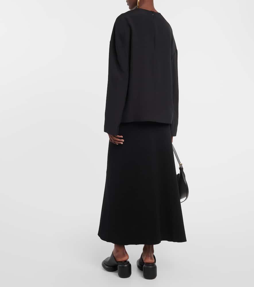 Ana silk cady blouse