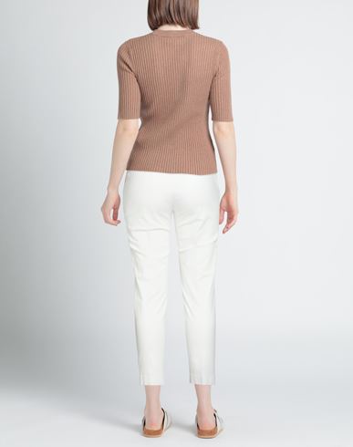 Woman Pants Off white Size 6 Cotton, Elastane
