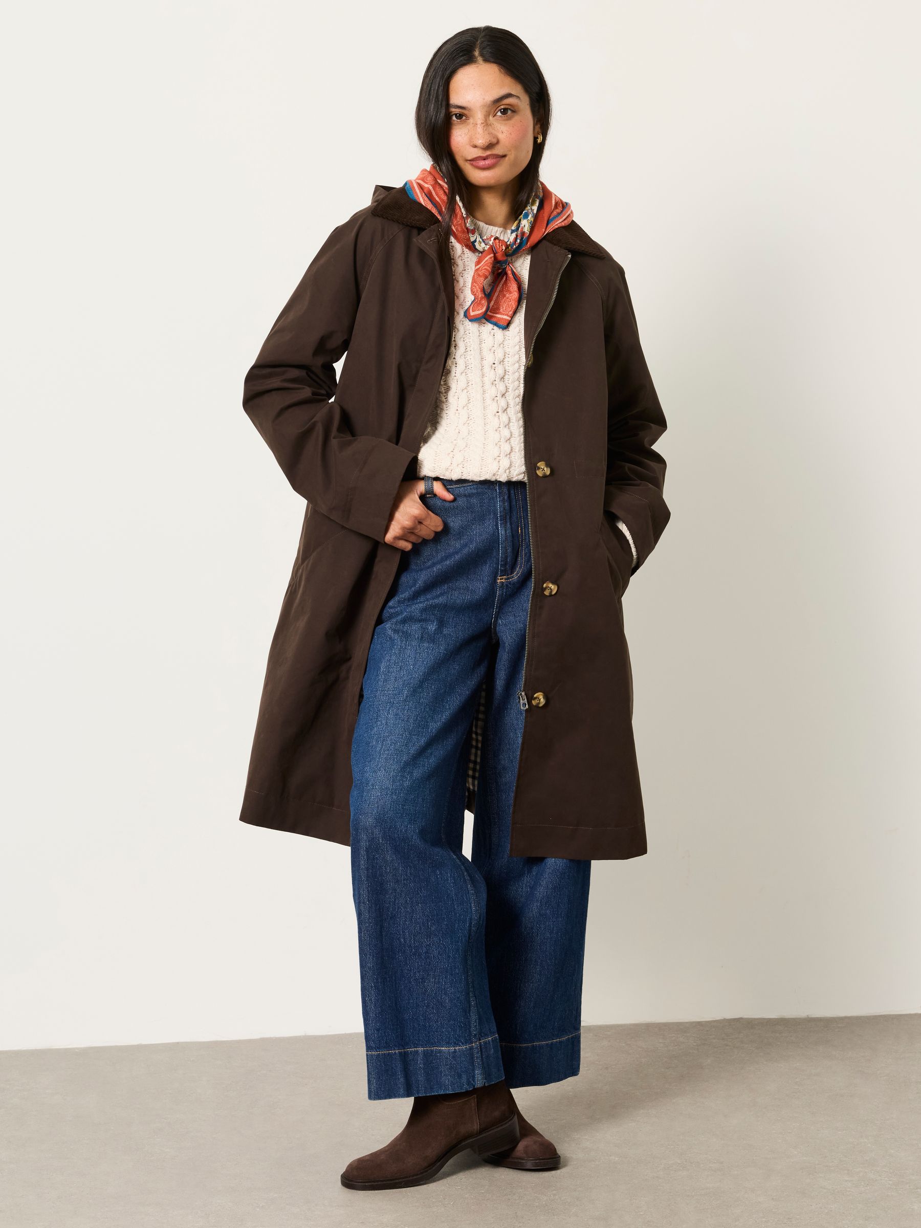FatFace Polly Chocolate Brown Coat