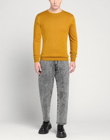 Man Sweater Mustard Size M Wool, Acrylic