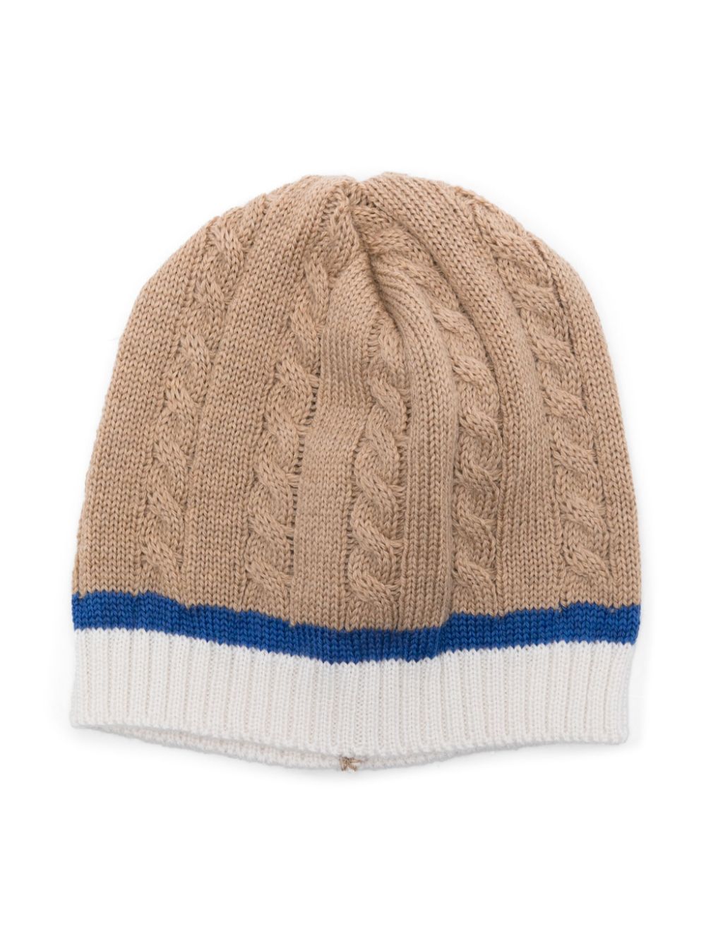 Cable-knit beanie hat - Neutrals