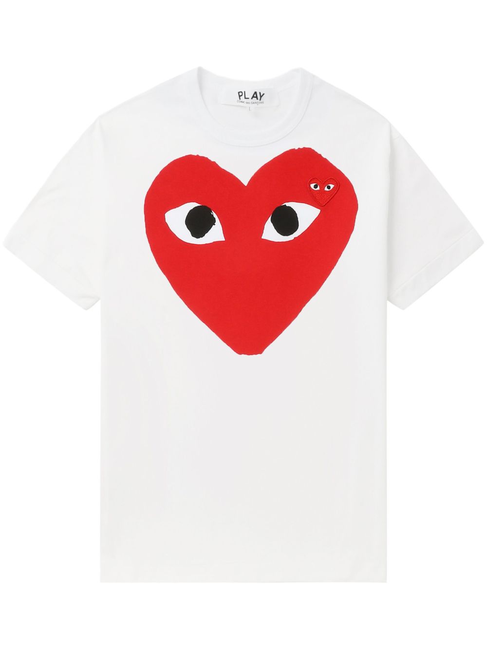 Heart Logo Print T-Shirt — White