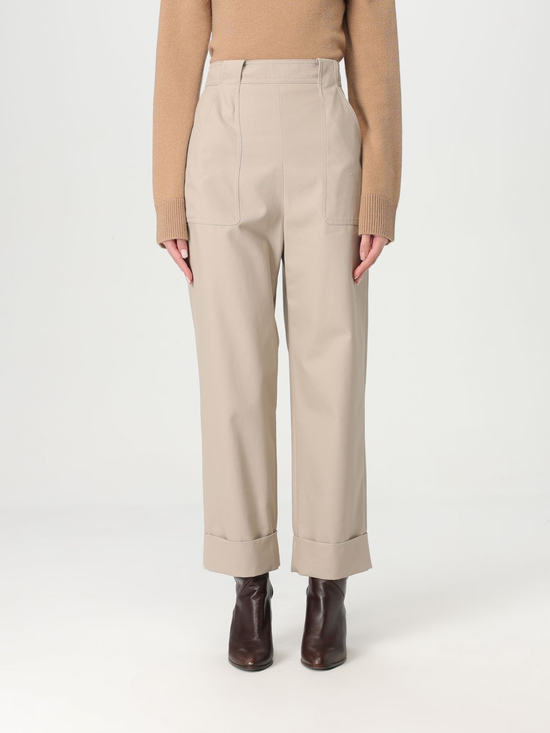 Pants Woman color Beige