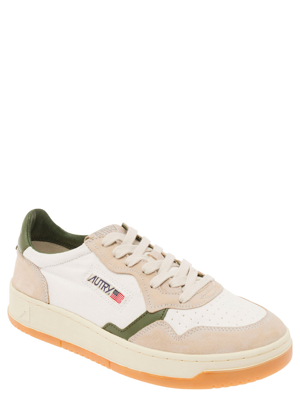 Medalist Canvas Multicolor Low Top Sneakers With Suede Insert In Canvas Man