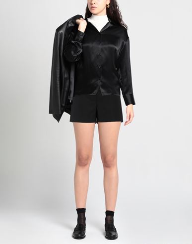 Woman Shorts & Bermuda Shorts Black Size 6 Polyester, Virgin Wool