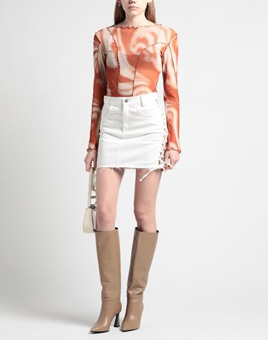 Woman Denim skirt White