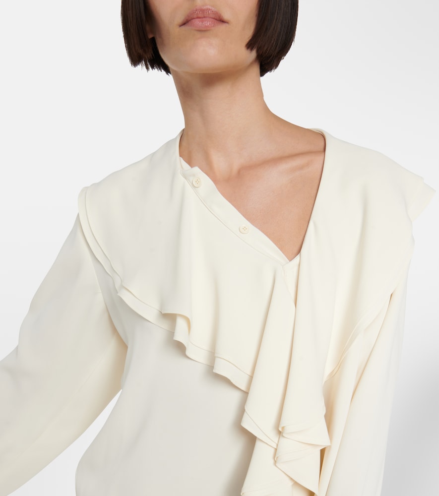 Ruffle-trimmed midi dress