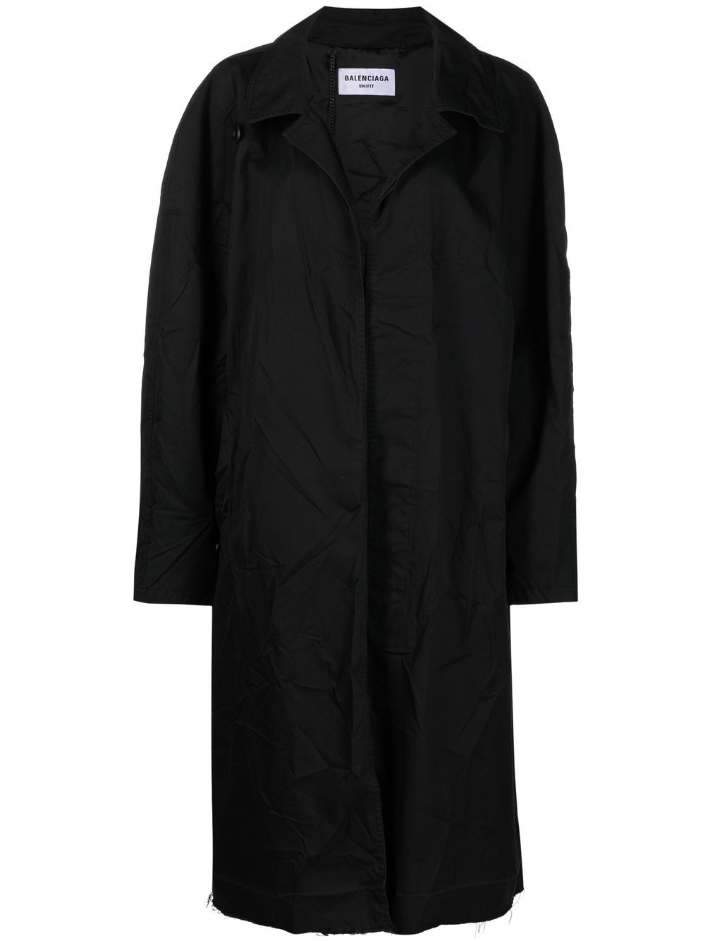 Long wrinkled trench coat