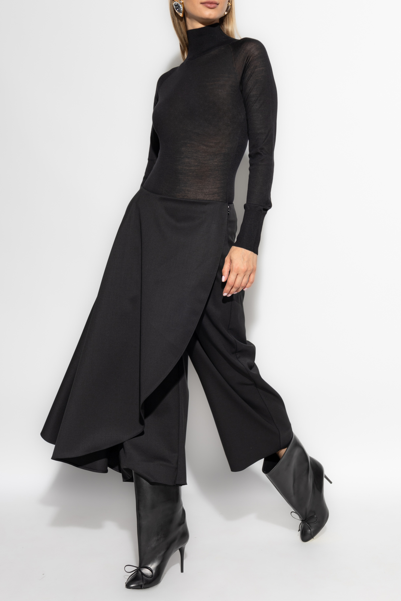Wool Bodysuit, Women's, Black