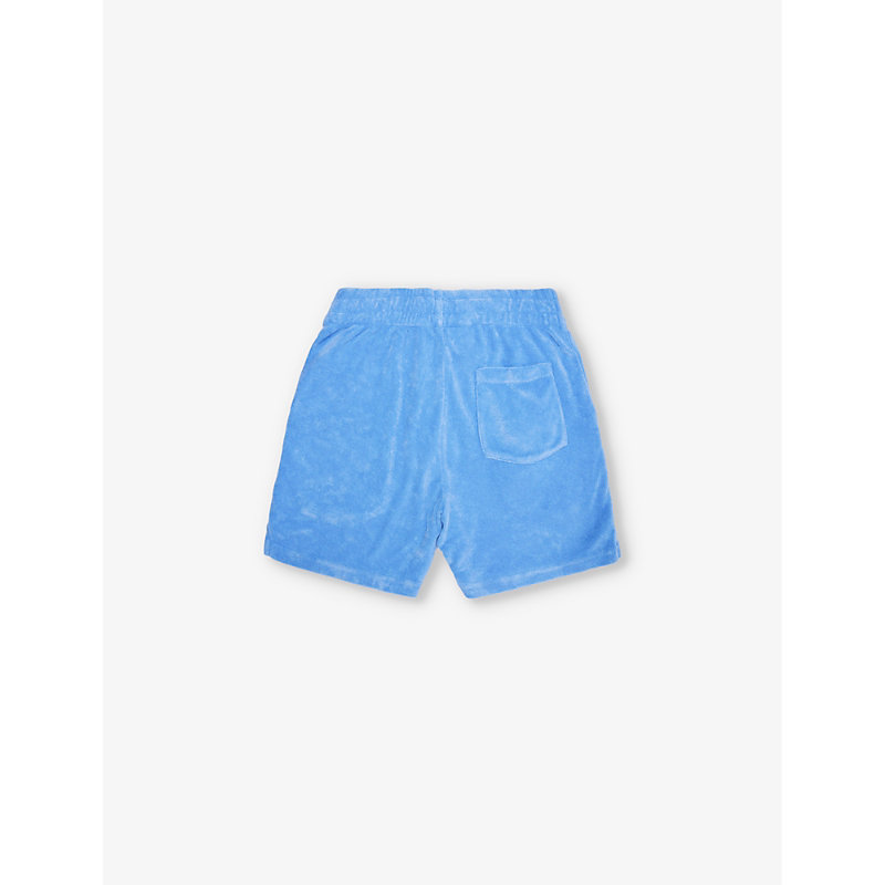 Boys Hrb Is Blu Kids Boys' Logo-embroidered Towelling Cotton-blend Shorts M