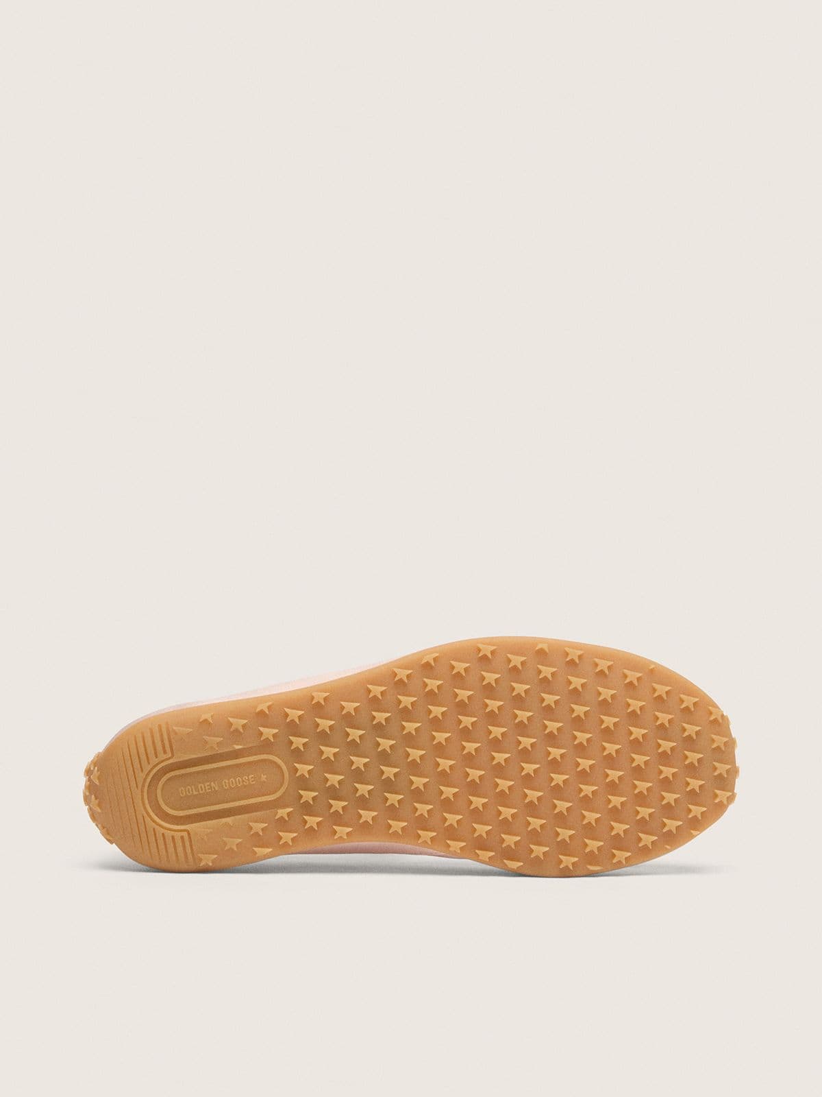 Golden Goose - Étoile Ballet Flats In Powder Pink Satin With Powder Pink Embroidered Star And Elastic Strap, Woman