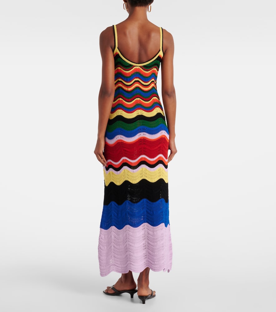 Chevron crochet cotton maxi dress