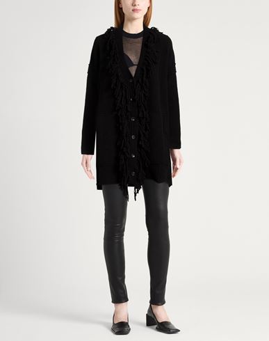 Woman Cardigan Black Size M Wool, Polyamide, Cashmere, Elastane