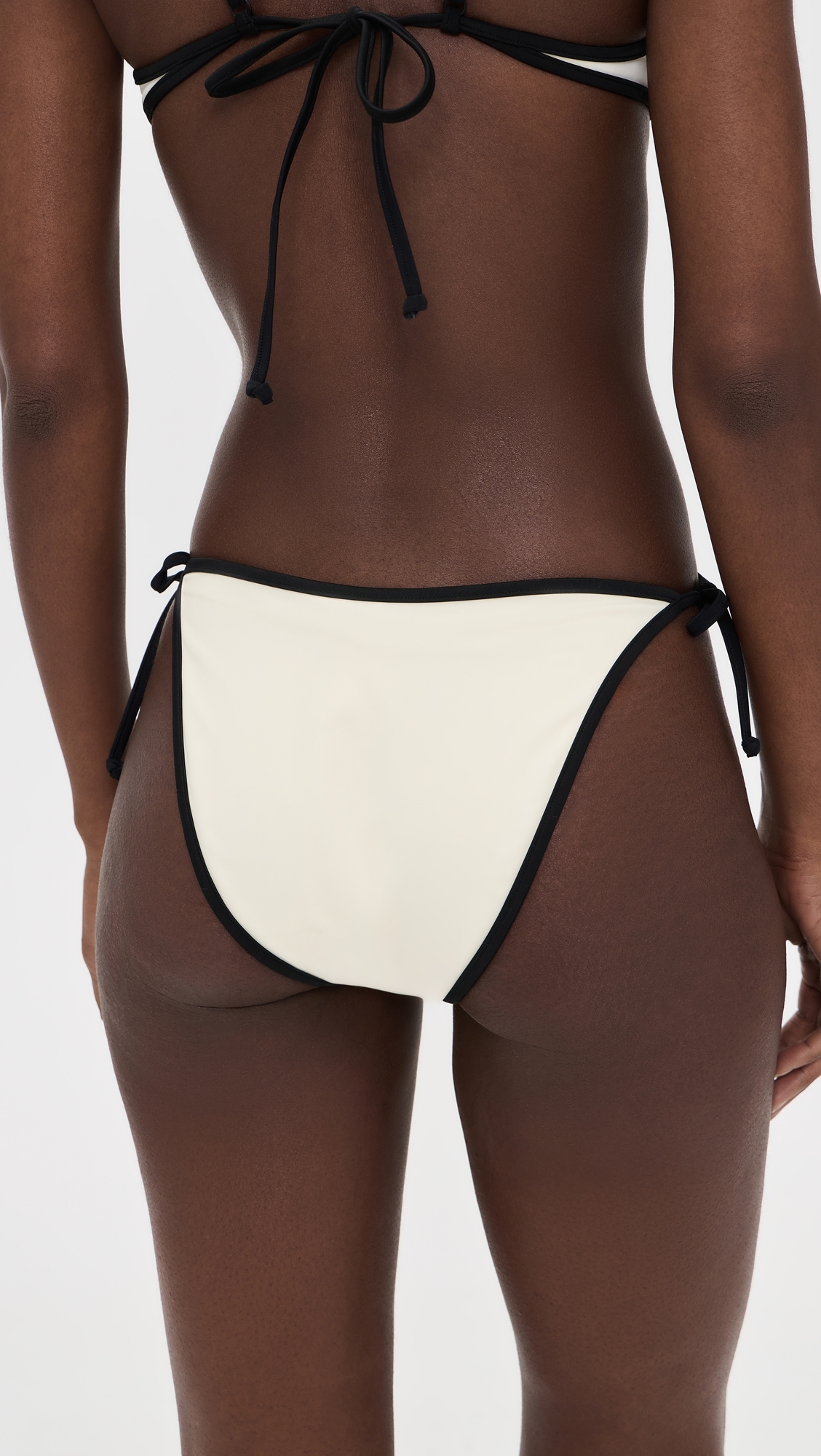 Cleo Bikini Bottoms Egret/Black