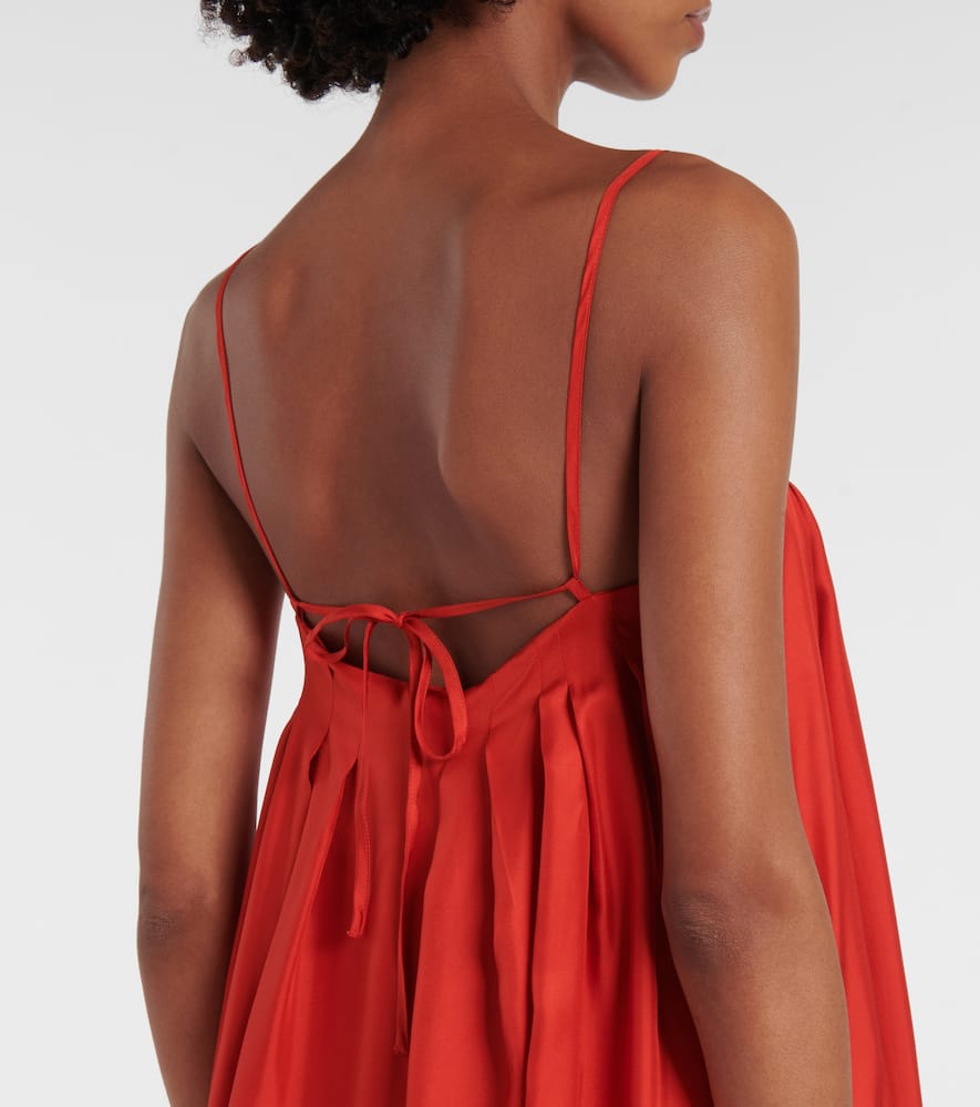 Heather silk twill maxi dress