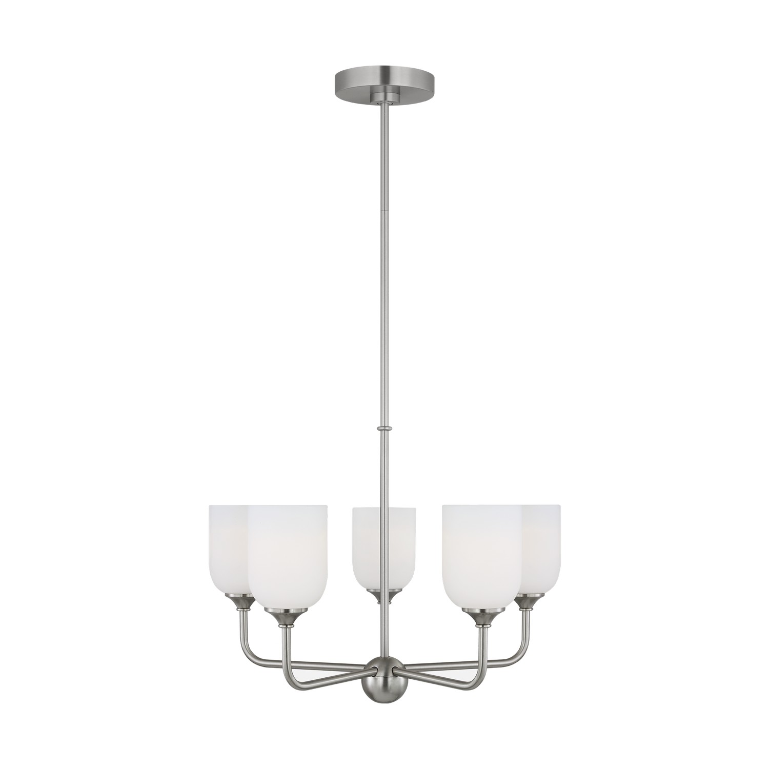 Brushed Steel Chandelier from the Emile Collection