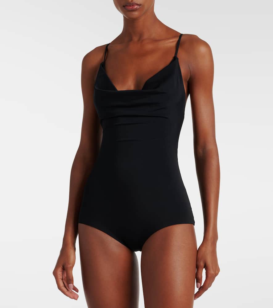 Draped swimsuit