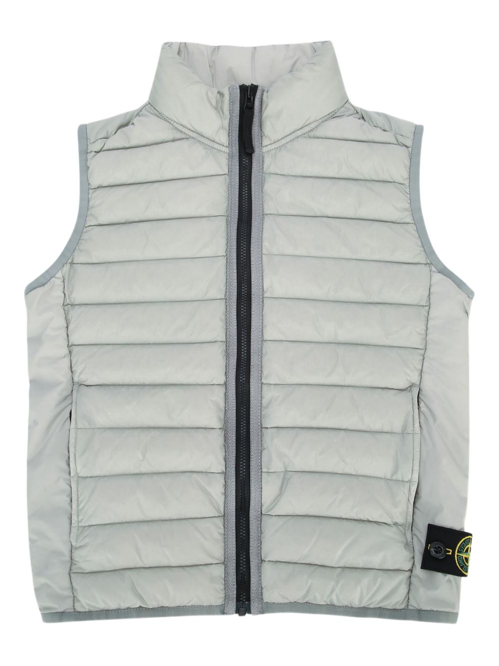 Compass-badge quilted sleeveless gilet - Grey