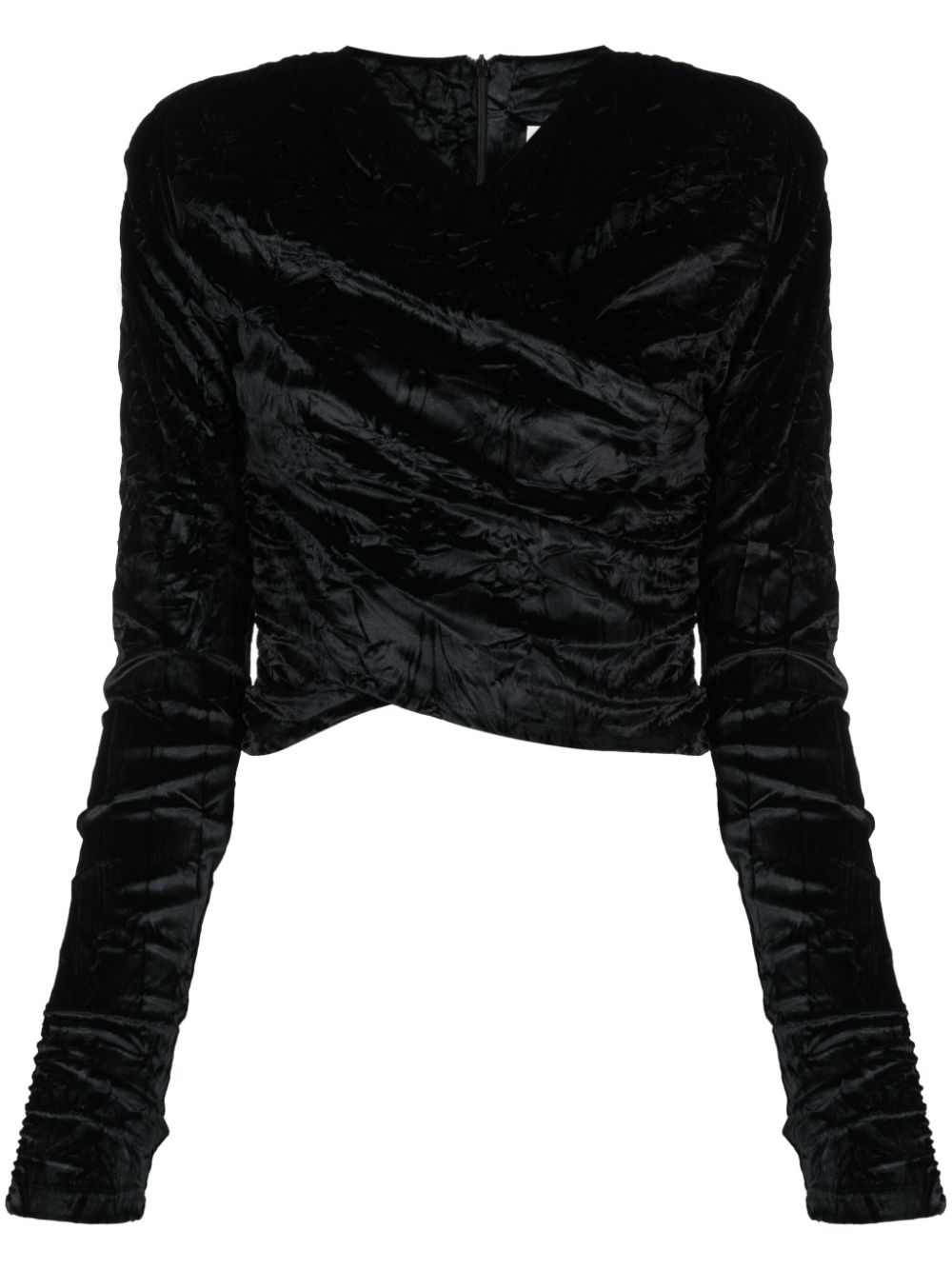 VikaGz velvet blouse - Black