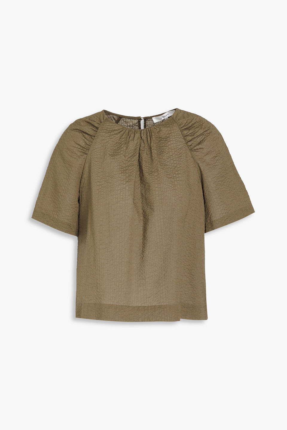Hammered-cotton blouse