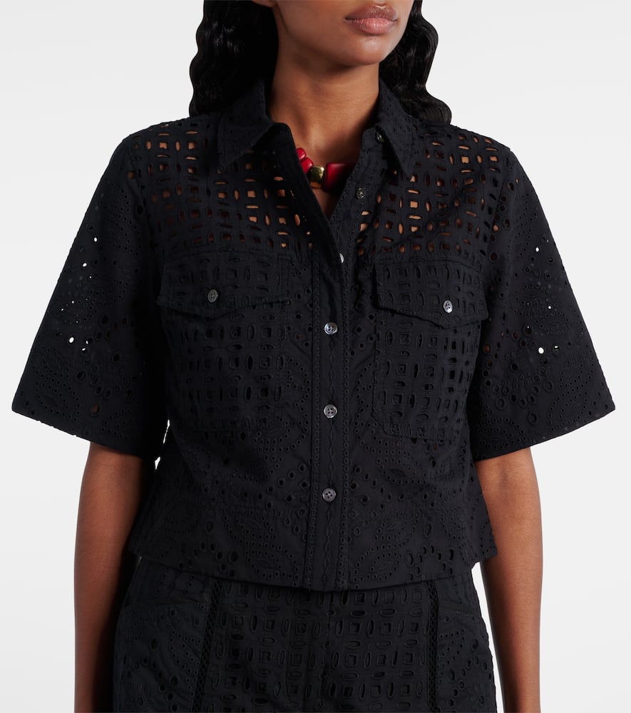 Spruce embroidered cotton shirt