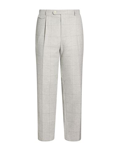 Man Pants Light grey Size 40 Wool, Synthetic fibers, Recycled wool, Cashmere, Elastane