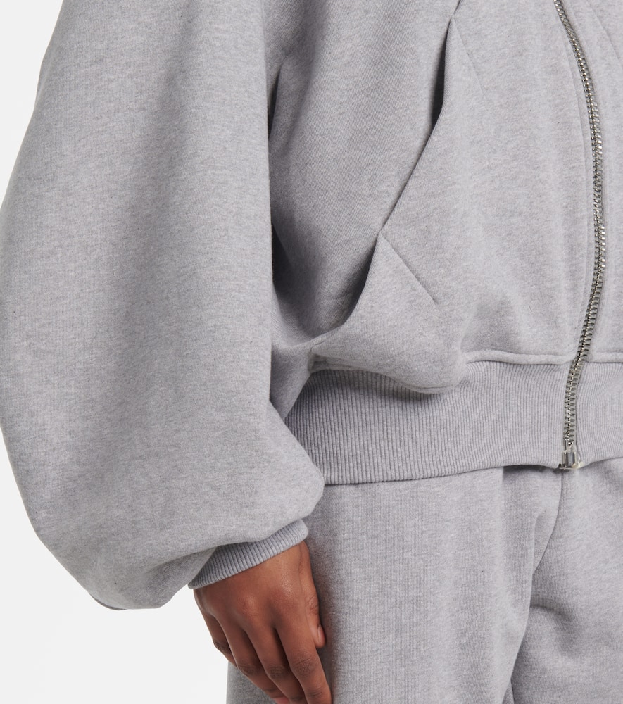 Logo cotton fleece hoodie